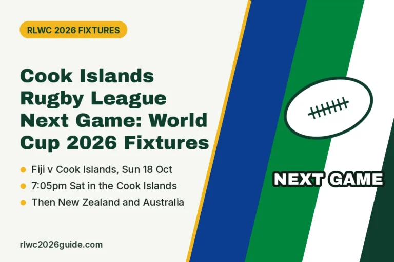 Cook Islands Rugby League Next Game: World Cup 2026 Fixtures