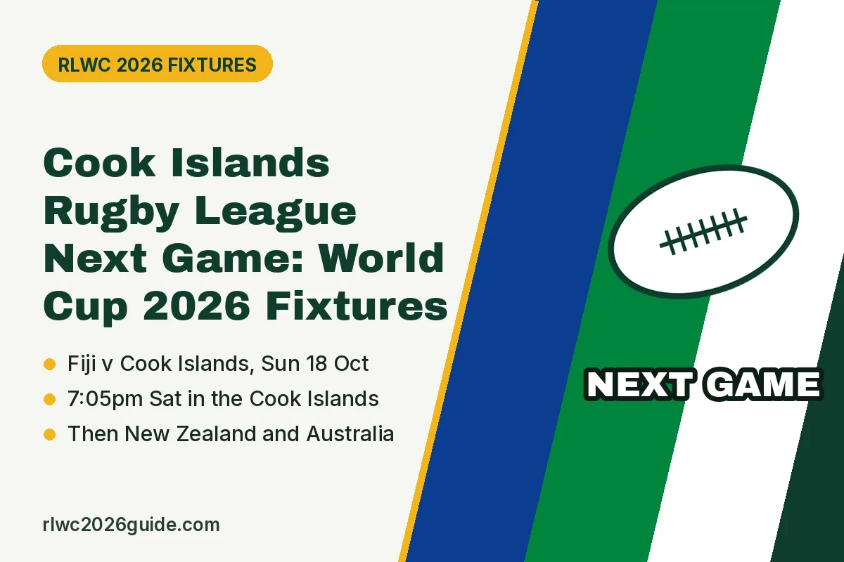 Cook Islands Rugby League Next Game: World Cup 2026 Fixtures