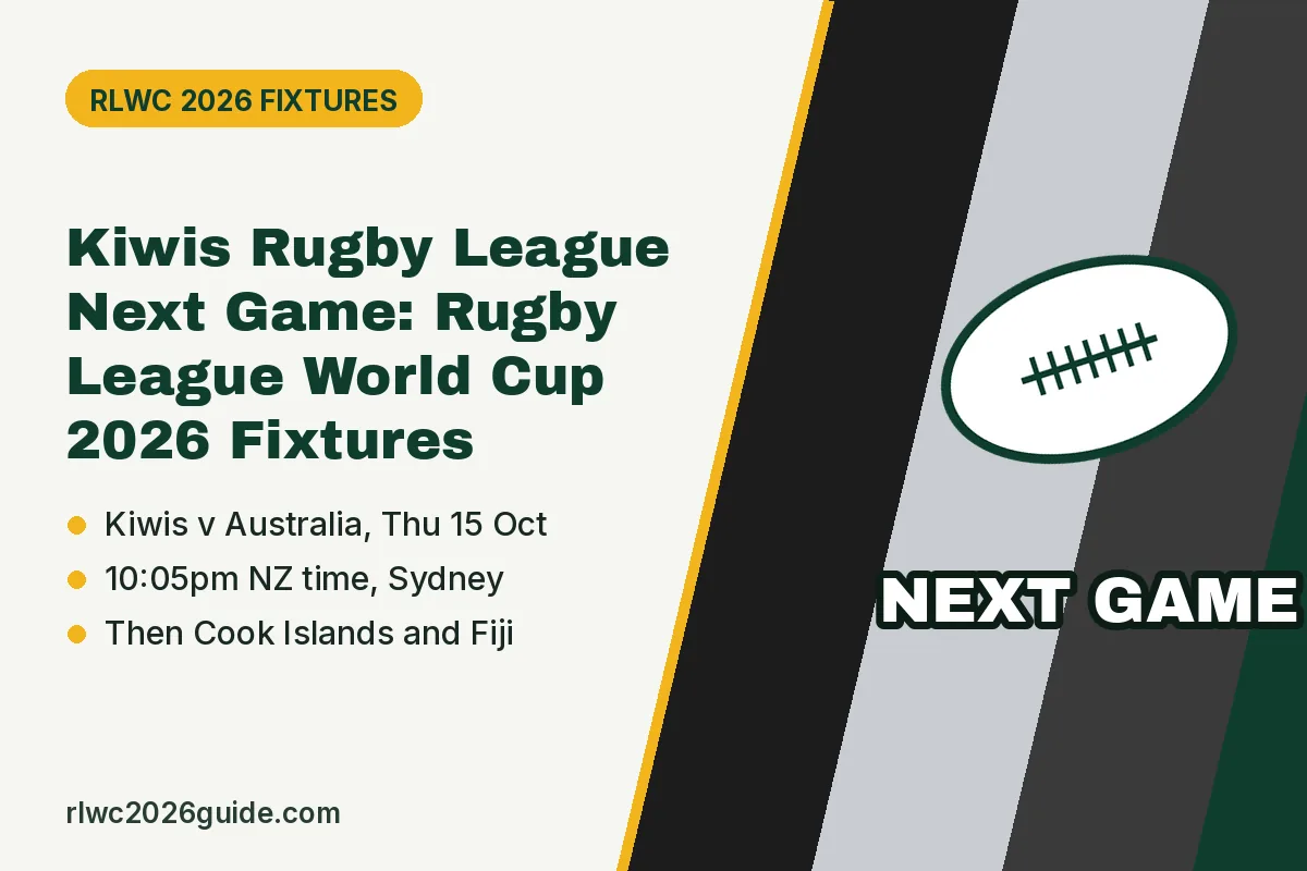 Kiwis Rugby League Next Game: Rugby League World Cup 2026 Fixtures