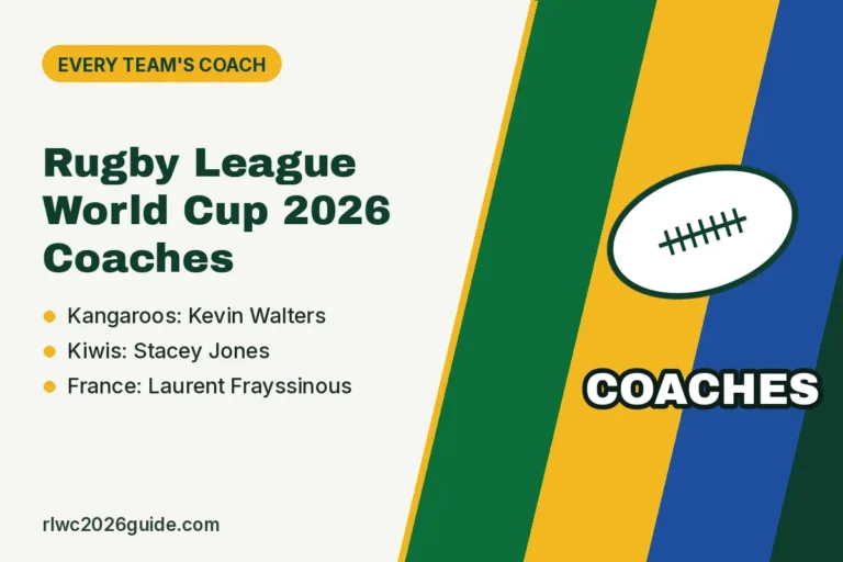 Rugby League World Cup 2026 Coaches: Every Team's Coach