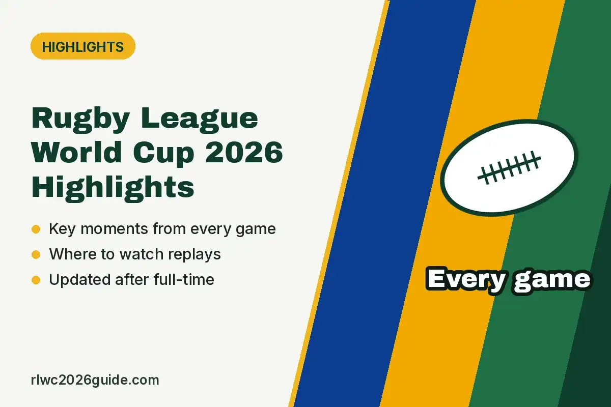 Australian Rugby Teager Rugby League World Cup 2026 Highlights